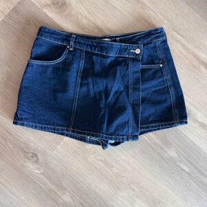 Zara rinse denim skort